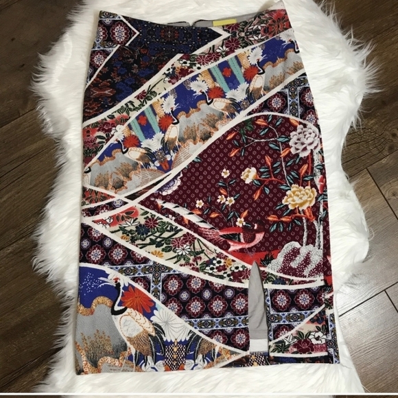 Anthropologie Maeve Vannia Asian Pencil Skirt - Picture 2 of 2